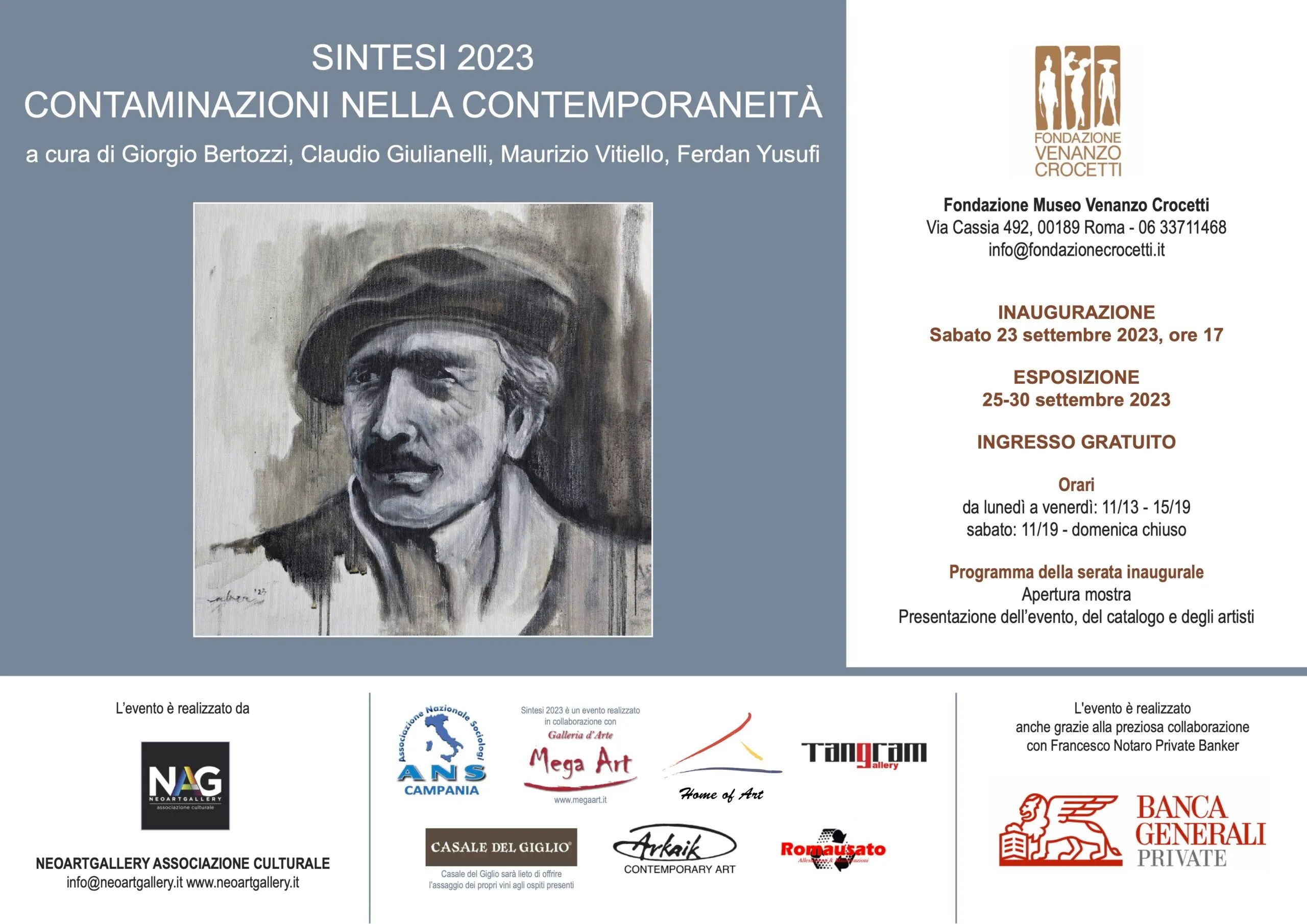 Locandina della mostra Contaminazioni nell'arte contemporanea sul sito di Pasquale Di Matteo critico d'arte