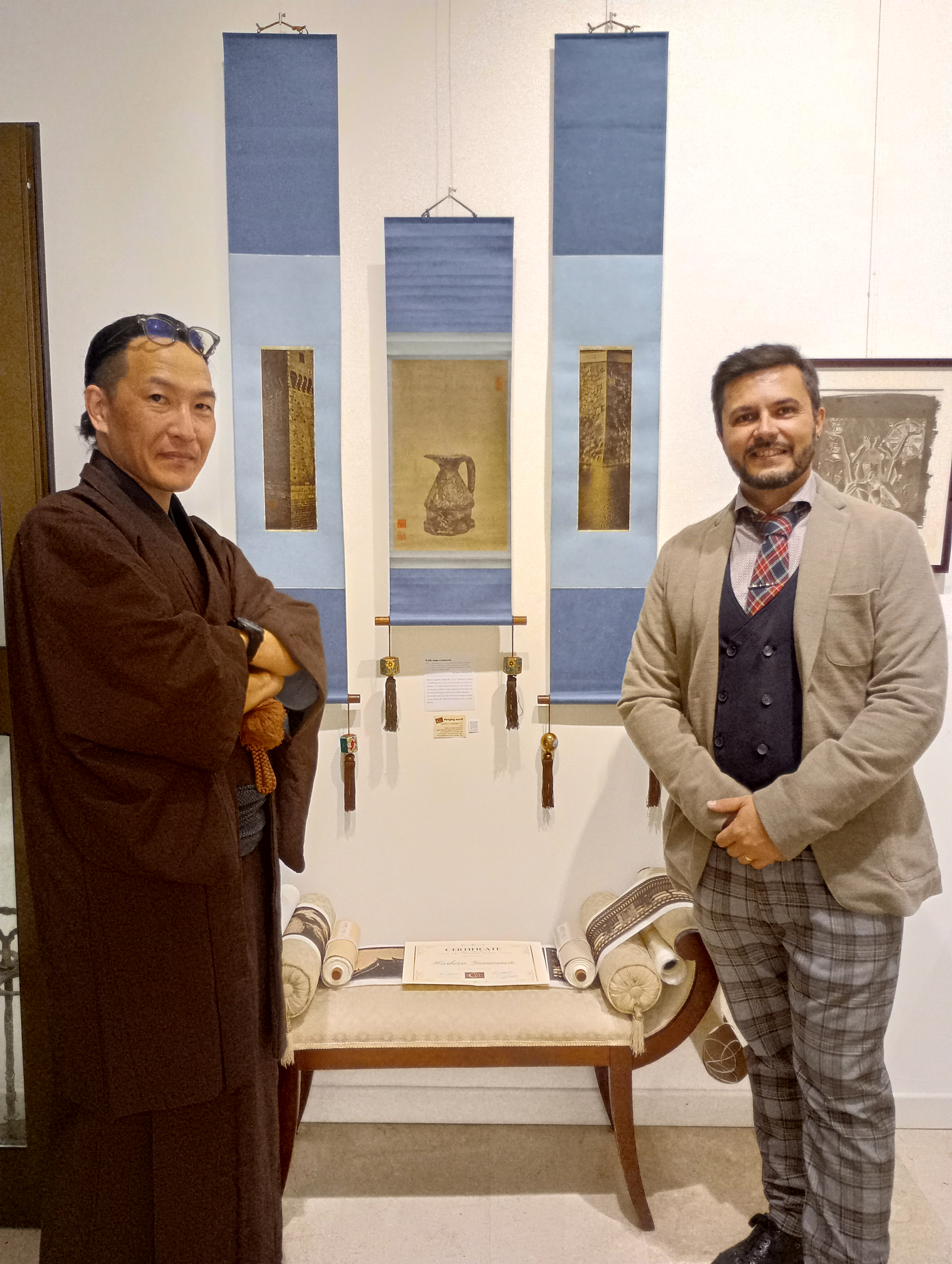 Critico d'arte Pasquale Di Matteo con Hashira Yamamoto