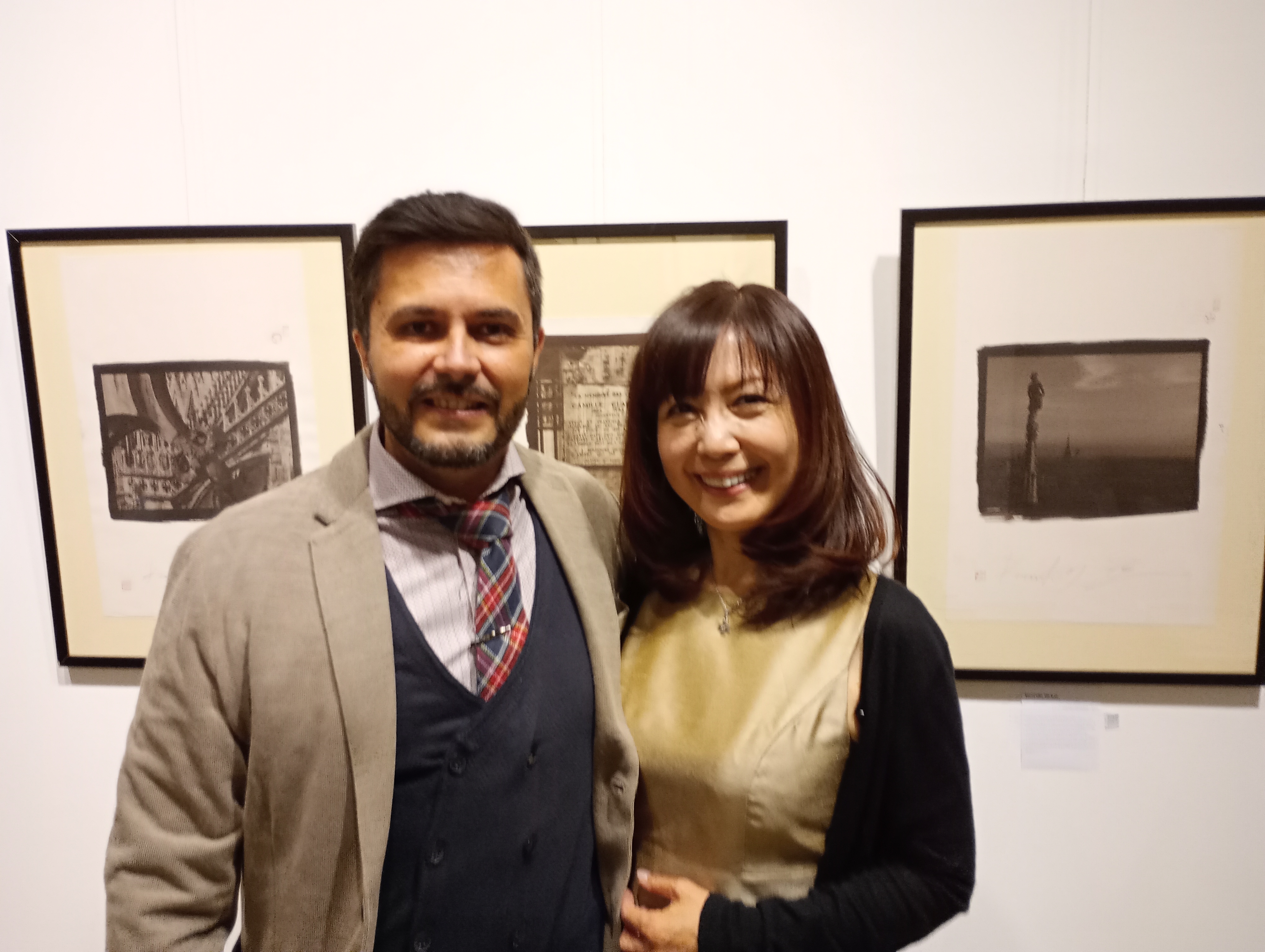 Il critico d'arte Pasquale Di Matteo con Kumiko Wakabayashi