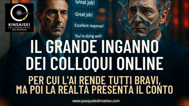 IL GRANDE INGANNO DEI COLLOQUI ONLINE, PER CUI L’AI RENDE TUTTI BRAVI, MA POI LA REALTÀ PRESENTA IL&nbsp;CONTO